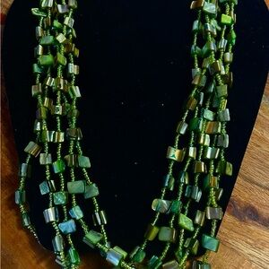 Vtg Artisan Mother of Pearl Necklace